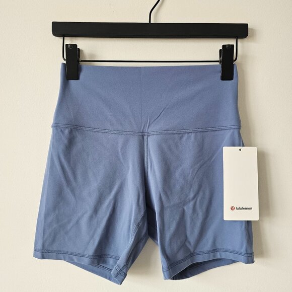 lululemon athletica Pants - NWT LULULEMON WSDN Denim Blue Buttery Soft Align High Rise 6" Shorts Size 8